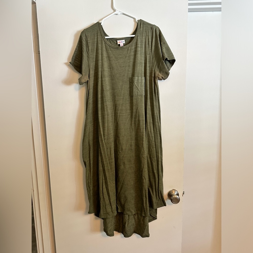 LuLaRoe Green Shirt Dress. Size XL
